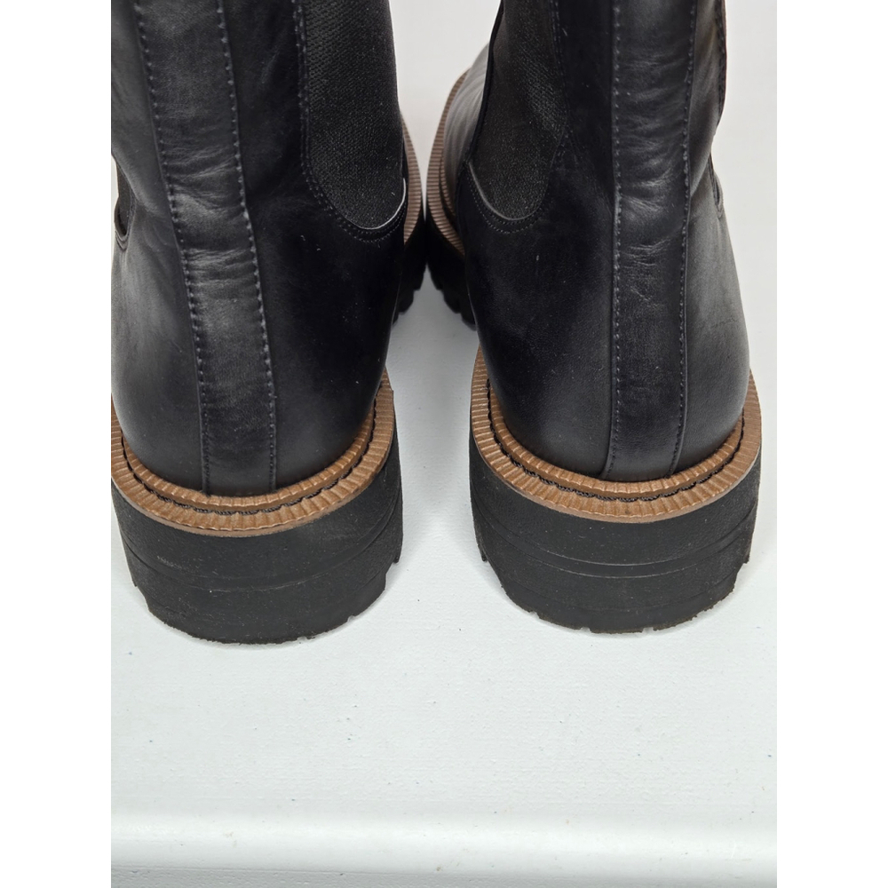 Sam Edelman Laguna Chelsea Black Leather Ankle Boots Sz 9.5 - Picture 11 of 13